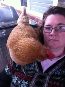 A chicken on my shoulder