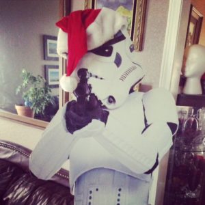Christmas Storm Trooper wishes you a Merry Christmas!